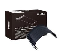 Lian Li - Câble élévateur PCIE 5.0 Premium PCI-E 16X 5.0 double bande passante Longueur du câble 200 mm ; 7,87 pouces. Compatible avec PCIe 4.0, noir (PW-PCI-520X)