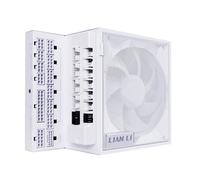 Lian Li Edge Series EG1000G.WH Bloc d'alimentation modulaire Complet 1000 W (hub de Ventilateur Inclus) - Or ATX 3.0, 3.1-PCIE 5.1-Forme L pour boîtier à Double Chambre - Ventilateur FDB de 120 mm