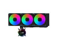 Lian Li GA II Hydroshift II LCD-C 360CL Refroidisseur liquide AIO CPU, radiateur 360mm, 3x120mm FDB 2600 RPM, 72 CFM, Socket LGA1700/AM5, Noir