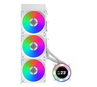 Lian Li Hydroshift II 360 CL RGB Liquid CPU Cooler - 360mm AIO - 3X 120 RGB Ventilateurs - Écran LCD IPS 2.1" - 3 modes de contrôle - Collier de serrage flexible - LGA 1851/1700, AMD AM5/AM4 - Blanc
