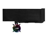 Lian Li Hydroshift II HS2LCD36B Refroidisseur de processeur liquide 360° avec pince flexible à tube coulissant pour écran LCD IPS 2,1" 3 modes de contrôle Compatible avec la plupart des ventilateurs