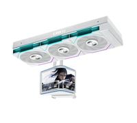 Lian Li Hydroshift II OLED 360TL RGB Liquid CPU Cooler - 360mm AIO - 3x120mm TL Flex Fans - 6.67" - Effets d'animation 3D - Faible bruit - LGA 1851/1700, AMD AM5/4- Blanc (HS2OLDC36TW)