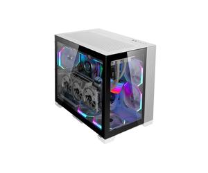 Lian Li O11D-MINI-W Boîtier Mini Tower PC Blanc, ATX/micro ATX/Mini-ITX, Verre Trempé, USB 3.2 Gen 1/Gen 2, Ventilation 120/140mm, HDD 2.5/3.5", 269.5x420x380mm