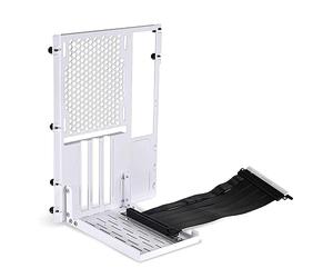 Lian Li O11DMINI-1W-4 Mini Riser Card + PCI-Slot-Blende - PCIe 4.0, 200mm, Weiãÿ