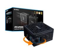 Lian Li RS RS1200G.BH Bloc d'alimentation ATX entièrement modulaire à changement rotatif 1200 W avec hub de ventilateur USB 90 ° CA Cybenetics Platinum, 80+ Gold, ATX 3.1, PCIe 5.1, câble 12 V-2 × 6