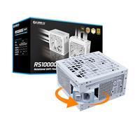 Lian Li RS1000G Bloc d'alimentation ATX 3.1 1000 W (rotation 90° AC Inlet) avec hub de ventilateur USB, 80 Plus Gold, compatible PCIe 5.1, câble natif 12 V-2 x 6, entièrement modulaire, blanc