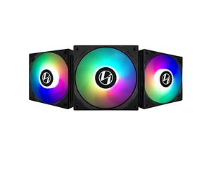 Lian Li ST120 RGB PWM Lüfter, 3er Pack inkl. Controller - 120mm, schwarz