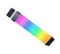 Lian Li Strimer Câble d'extension d'alimentation sans fil RVB 24 broches pour carte mère 2,4 GHz, contrôle d'éclairage sans fil 315 mm / 12.4 in, 12 guides d'éclairage, contrôleur requis (non inclus