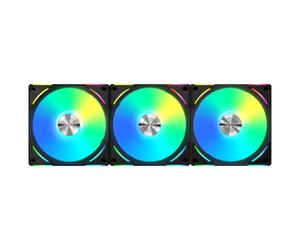 Lian Li UF-AL120V2-3B système de refroidissement d'ordinateur Boitier PC Ventilateur 12 cm Noir 3 pièce(s)