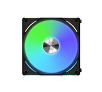 Lian Li UNI FAN AL V2 UF-AL120V2-1B Ventilateur PC 120mm Noir, 250-2000 RPM, 77.3 CFM, 2.97 mmH2O, Aluminium/PBT/PC, RGB, 3/4-Pin