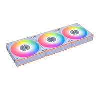 Lian Li UNI Fan lex Reverse 120 Blanc (3 pièces) Éclairage RVB à double zone de 120 mm, lot de 3 modèles blancs avec récepteur LED Flex [12RCL1F3W]