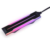 LIAN LI UNI Fan P28 Lot de 3 bandes RVB diffusées sur le côté optionnel,cadre de couleur noire (compatible avec P28120-1B,P28120-3B,GA2P36B)-P28ARGB-B