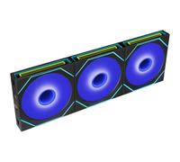 Lian Li UNI Fan SL-INF Flex 120 Inverse Blade Noir (Lot de 3) | Noir, lot de 3 avec contrôleur, débit d'air jusqu'à 111,6 m³/h, pression 2,85 mmH₂O, Daisy-Chain, récepteur FLEX, ARGB