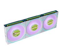 Lot de 3 Ventilateurs de boitier Lian Li Uni Fan SL-Infinity LCD Flex RGB - 12cm (Blanc)
