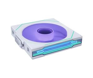 Lian Li UNI Fan SL-Infinity 140 - Pack unique - Commande de signal sans fil 2,4 GHz - Ventilateur ARGB - Effet miroir infini personnalisable - Design en chaîne en marguerite - Sans contrôleur - Blanc
