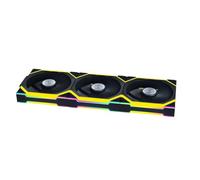 Lian Li Uni Fan SL - Sans fil 120 - Triple Pack - Ventilateur ARGB - Driver sans fil de 2,4 GHz inclus - Effets d'éclairage personnalisables - Driver requis pour son utilisation - Noir