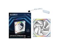 Lian Li UNI FAN SL Wireless 120 Blanc : Ventilateur 120mm, 400-2000 tr/min, 64.05 CFM, 28.5 dBA, Roulement FDB, Contrôle sans fil 2.4 GHz, Multi LED