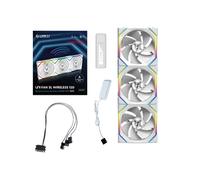 Lian Li UNI FAN SL Wireless 120 Reverse Blade Blanc (x3) - Ventilateur 12cm PWM 4-Pin, 400-2000 RPM, 64 CFM, 31 dBA, FDB, LED Multi, Contrôleur Sans Fil 2.4GHz