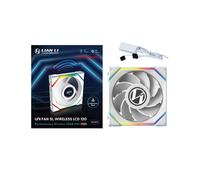 Lian Li UNI FAN SL Wireless LCD 120 Reverse Blade - Ventilateur 12cm Blanc, 350-1900 RPM, 51.45 CFM, 2.1 mmH2O, FDB, Éclairage Multi, 4-Pin