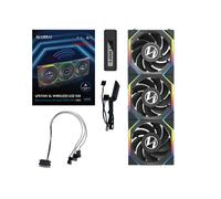 Lian Li UNI FAN SL Wireless LCD 120 Reverse Blade - Ventilateur 12cm Noir (x3), 350-1900 tr/min, 31dB, 51.45 CFM, 2.1 mmH2O, FDB, PWM, LCD 1.6", Contrôleur Wireless 2.4GHz