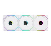 Ventilateur boîtier - LIANLI - UNI FAN TL Ss fil LCD ARGB - 3x120mm - Blanc - Contrôleur intégré