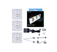 Lian Li UNI FAN TL 12TL3W Ventilateur 120mm Blanc, 200-2600 tr/min, 90.1 CFM, 33dB, Roulement FDB, Polymère LCP, éclairage LED, Contrôleur inclus
