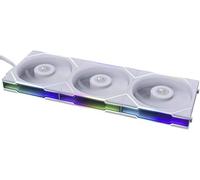 Lian-Li UNI FAN TL Series, 3er Pack + Controller Ventilateur pour PC blanc (l x H x P) 124 x 120 x 28 mm avec éclairage LED, avec contrôleur de ventilateur
