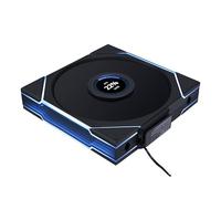 Lian Li UNI FAN TL140 LCD - Ventilateur ARGB PWM de 140 mm avec écran LCD, noir, chaîne marguerite sans fil, RGB à double zone, roulement dynamique fluide, installation sans contrôleur