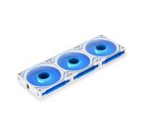 Lian Li UNI SL-Infinity UF-SLIN120-3W Lot de 2 ventilateurs ARGB, pales inversées, pour montage en série, effets d'éclairage personnalisables, connexion par câble sans contrôleur, blanc, 120 mm