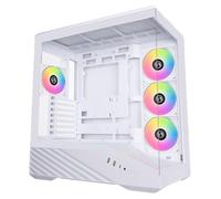 Lian Li V100RW Boîtier PC Tour ATX avec 4 Ventilateurs ARGB PWM préinstallés, Bande LED RVB, Plate-Forme d'affichage avec Verre trempé, Prend en Charge Les GPU 415 mm, radiateur 360 mm, Flux d'air