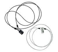 LIANCHEN 2 pièces Câble à boucles avec Serrure Câble sécurité verrouillageen en acier inoxydable Câble de Sécurité pour Vélo à Câble en Acier pour Vélo Cable de Securite en Acier avec Double Boucle