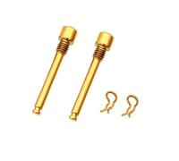 LIANCHEN Lot de 2 M4 Boulons en Titane pour Plaquette Vis de Boulons d'Étrier de Frein de Vélo Vis d'Étrier de Frein à Disque Titane pour Accessoires de Boulon de Frein De Vélo (Or)