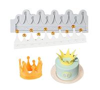 LIANCHEN Moule à Pâte à Sucre en Forme de Couronne Grise 3D en Silicone pour Décoration Fondant et Bonbons (A)