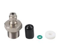 LIANFOND Adaptateur à connexion rapide en acier inoxydable M12 x 1,25 à 8 mm avec clapet anti-retour de sécurité haute pression, pour joint d'étanchéité PTFE manchon en caoutchouc