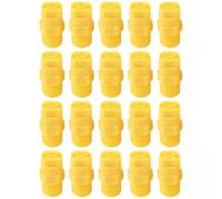 LIANFOND Lot de 20 embouts de pulvérisation plats 1 4 BSPT à filetage mâle avec angle de pulvérisation de 80 °, buse en plastique pour irrigation de jardin et pulvérisation agricole, jaune