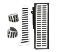 LIANFOND Lot de 4 couvre-pédales d'accélérateur en acier inoxydable pour VW Touran, Tiguan, Golf 5, 6, Octavia, Scirocco, Noir