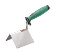 LIANFOND Truelle d'angle en acier inoxydable pour cloison sèche, angle intérieur extérieur, outil de finition de plâtrage, vert argenté