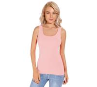 Liang Rou Débardeur Extensible à Encolure dégagée pour Femme, 1 Rose Layette, M