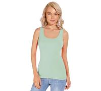 Liang Rou Débardeur Extensible à Encolure dégagée pour Femme, 1 x Vert Menthe, M