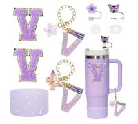 Liangang Stanley Lot de 40 accessoires pour gobelet, compatible avec la tasse Stanley de 887 ml, 1200 ml, comprend une housse de paille et un coffre, un bouchon anti-déversement, une breloque de