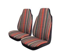 LIANGBAOS Couvre Siège Housses De Siège Baquet Universelles À Dossier Haut, Ensemble Complet avec Coussin De Ceinture De Sécurité Et Protection De Volant(AD032 4pieces)