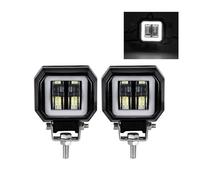 LIANGBAOS Phares Voiture Phares À Faisceau De 3 Pouces, Barre De Feux De Travail À LED, Phares De Conduite, Lampes De Travail, Pods Antibrouillard DRL Projecteur Principal Auto(2x white B)
