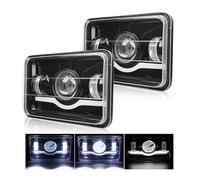 LIANGBAOS Phares Voiture Pour Suzuki Pour DRZ400SM Pour DRZ400S Pour DRZ400E 12V 24V 4x6 Pouces LED H4 Phare LED Feu De Travail DRL Phare Projecteur Principal Auto(2 pieces)