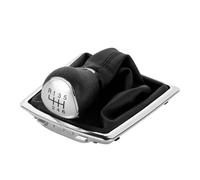 LIANGBAOS Pommeau De Levier De Vitesse Pommeau De Levier De Vitesse 5/6 Vitesses Pour Ford Pour Focus 2 MK2 2005-2011, Soufflet De Protection(Silver 6 Speed)