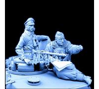 liangcaihua 1/16 Maquette en résine d'un soldat de char allemand de la Seconde Guerre mondiale non peinte et non assemblée (2 personnes，Pas de chars) //n6f49i