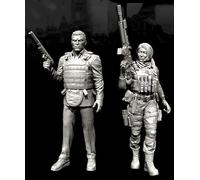 liangcaihua 1/35 Kit de Figurine en résine de Soldat Commando européen Kit de Figurine en résine Non Peint et Non assemblé (2 Figurines) //x6f7L26