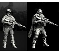 liangcaihua 1/35 Kit de Figurine en résine de Soldat Commando européen Kit de Figurine en résine Non Peint et Non assemblé (2 Figurines) //x6f7L5