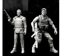 liangcaihua 1/35 Kit de Figurine en résine de Soldat Commando européen Kit de Figurine en résine Non Peint et Non assemblé (2 Figurines) //x6f7L30