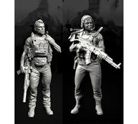 liangcaihua 1/35 Kit de Figurine en résine de Soldat Commando européen Kit de Figurine en résine Non Peint et Non assemblé (2 Figurines) //x6f7L9