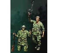 liangcaihua 1/35 Maquette en résine à l'échelle de soldats américains de la guerre du Vietnam (2 figurines) non peinte et non assemblée // j6f4i111